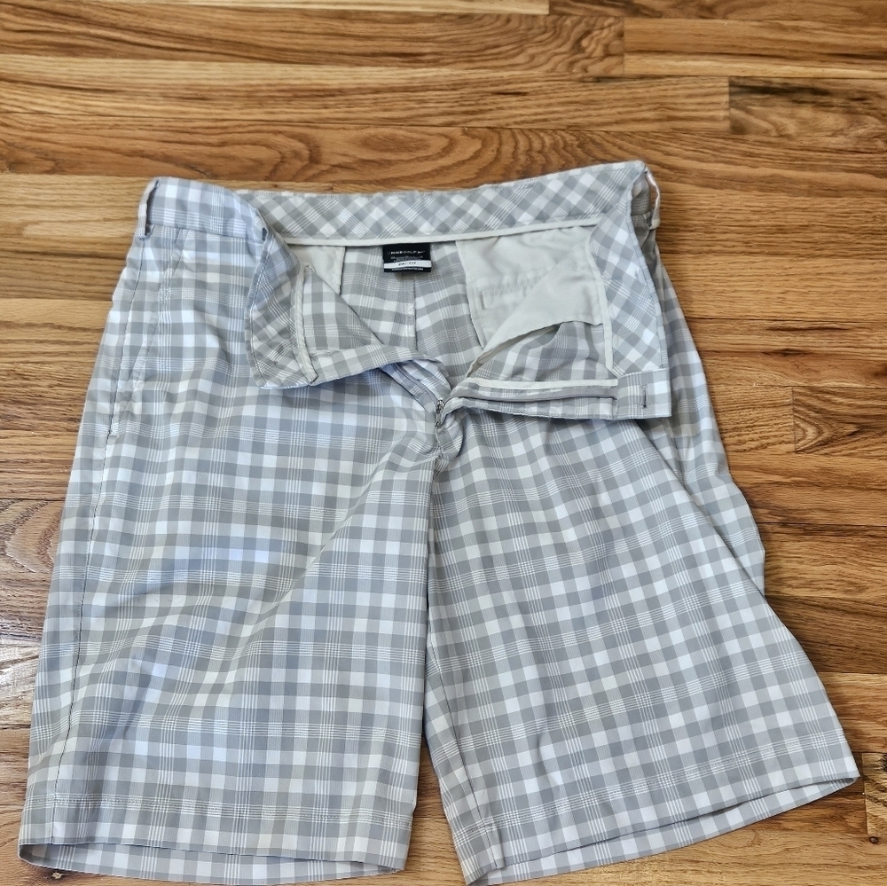 Nike Golf Shorts Dri-Fit Performance Plaid Flat Athletic Men’s Size 34 - Picture 2 of 7